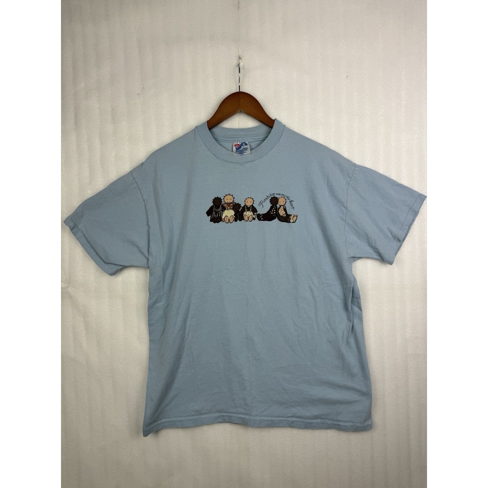 Vintage 90s Friendship Warms The Heart Equality T Shirt Single Stitch Blue XL